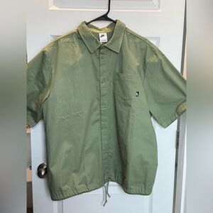 Nike Men's Casual Olive Button Down Shirt